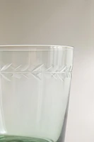 CHRISTMAS TUMBLER WITH ENGRAVED RIM