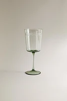 CHRISTMAS GLASS WITH ENGRAVED RIM