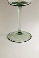 CHRISTMAS GLASS WITH ENGRAVED RIM