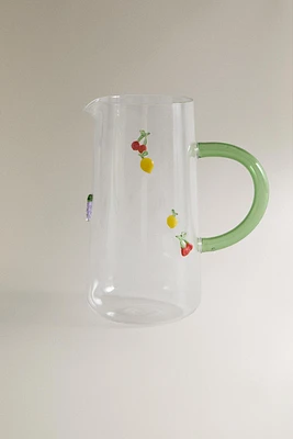 PITCHER WITH FRUIT DESIGNS