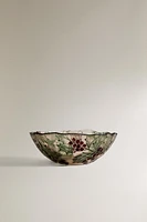 CHRISTMAS HOLLY GLASS BOWL