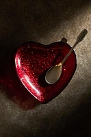 CHRISTMAS HEART GLASS BOWL