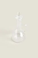 BOROSILICATE GLASS CRUET WITH RAISED DESIGN