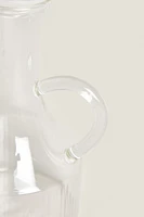 BOROSILICATE GLASS CRUET WITH RAISED DESIGN