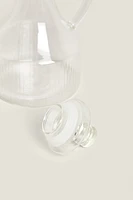 BOROSILICATE GLASS CRUET WITH RAISED DESIGN