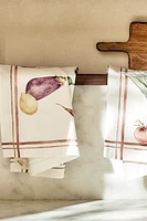 PACK OF COTTON KITCHEN TOWELS WITH PRINTED VEGETABLES (PACK OF 2)