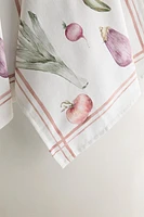 PACK OF COTTON KITCHEN TOWELS WITH PRINTED VEGETABLES (PACK OF 2)