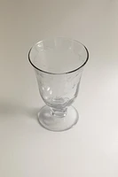 ENGRAVED FLORAL GLASS