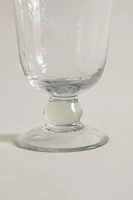 ENGRAVED FLORAL GLASS