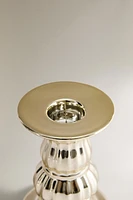 METALLIC CHRISTMAS PORCELAIN TEALIGHT HOLDER