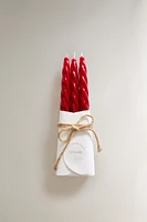 SET OF LONG TWISTED CHRISTMAS CANDLES (SET OF 3)