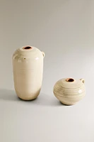 CERAMIC VASE WITH HANDLES