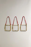 SET OF CHRISTMAS TREE FRAMES ORNAMENTS (SET OF 3)