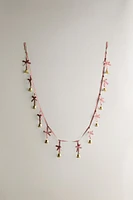 GINGHAM CHRISTMAS BELL GARLAND