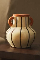 CERAMIC VASE WITH HANDLES