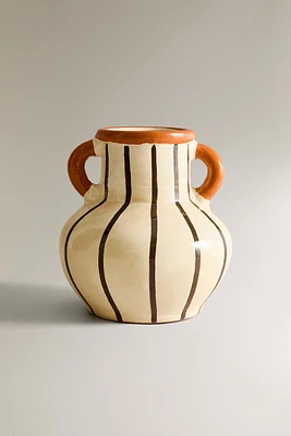 CERAMIC VASE WITH HANDLES