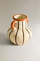 CERAMIC VASE WITH HANDLES