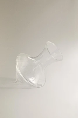 GLASS VASE WITH DECANTER