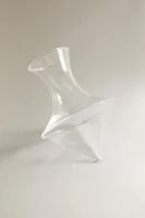 GLASS VASE WITH DECANTER