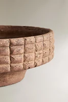 CERAMIC BOWL WITH SQUARES