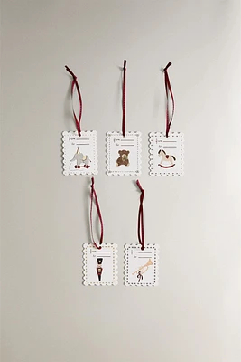 PACK OF CHRISTMAS STAMP GIFT TAGS (PACK OF 10)