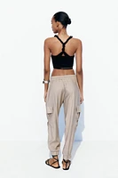 ELASTIC WAIST CARGO PANTS