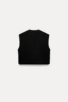 BUTTONED VEST TOP ZW COLLECTION