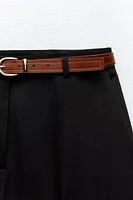 BELTED STRAIGHT LEG PANTS