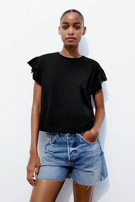 RUFFLED COTTON TOP