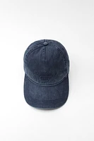 RAISED TEXT TWILL CAP