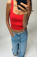 BASIC KNIT CROP TOP