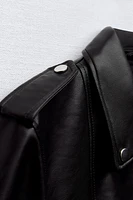 FAUX LEATHER BIKER JACKET