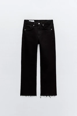 FLARED CROPPED HIGH WAIST TRF JEANS