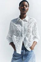 EMBROIDERED POPLIN SHIRT ZW COLLECTION