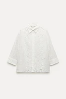 EMBROIDERED POPLIN SHIRT ZW COLLECTION