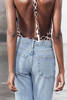 ZW COLLECTION HIGH WAIST CROPPED BOOTCUT JEANS