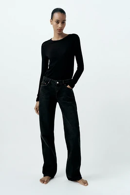 TRF LOW RISE STRAIGHT CUT JEANS