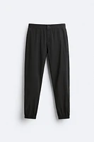 JOGGER-WAIST POPLIN PANTS