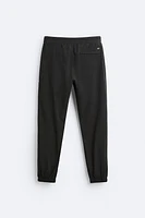 JOGGER-WAIST POPLIN PANTS