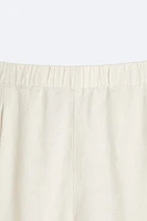 100% LINEN JOGGER WAIST PANTS