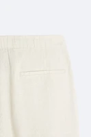 100% LINEN JOGGER WAIST PANTS