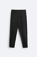 TEXTURED JOGGER WAIST PANTS