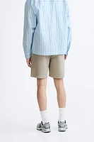 STRUCTURED CHINO BERMUDA SHORTS