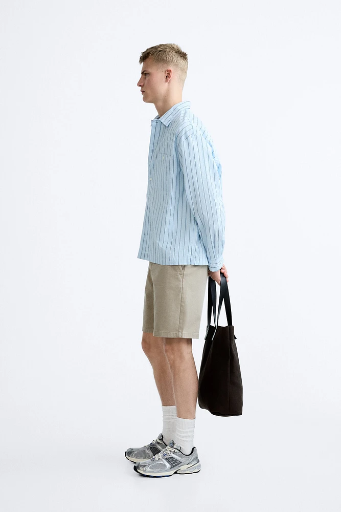 STRUCTURED CHINO BERMUDA SHORTS