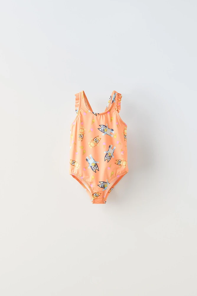 2-6 AÑOS/ BLUEY © LUDO STUDIO RUFFLED SWIMSUIT