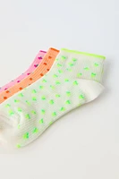 THREE-PACK OF FRUIT ANKLE SOCKS