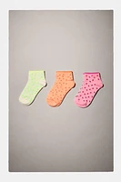 THREE-PACK OF FRUIT ANKLE SOCKS