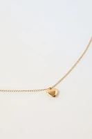 HEART LOCKET NECKLACE PLATED IN 24K GOLD