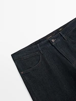 Tapered fit rinse wash jeans