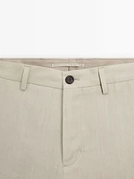 100% linen suit trousers